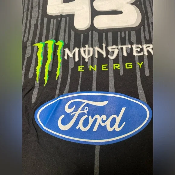 KEN BLOCK 43 OFFICIAL MONSTER FORD T SHIRT GYMKHANA RACING RALLY 2 SIDED VINTAGE